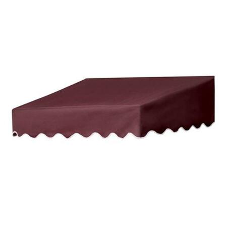 IDMWORLDWIDE Traditional Door Canopy Burgundy 4 Ft. 3020906